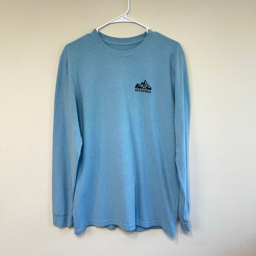 Patagonia Blue Textured Long Sleeve Tee Medium Men